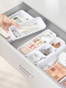 8-Piece Drawer Organizer Set, Plastic Drawer Organization System, Box Organizer Drawer For Socks, Underwear, Clothing, Combs, Offices And Kitchen Appliances - 1 Set - View 8