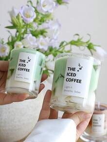 1pc New Jelly Candle, Scented Candle, (Style:/Matcha/Iced Coffee Candle), Room Decor, Suitable For Wedding Decorations, Christmas Gifts, Candles, Back To School Dorm Decor Gift For Valentine's Day, Birthday, Gifts For Family, Friends, Christmas Gifts For Women, New Year Living Room, Party, Funny Gifts For Boyfriend & Ladies/Her, Personalised Men Gift Ideas, Gaming Stuff, Candle Set Gift - Multicolor - View 4