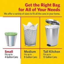 Glad Small Drawstring Trash Bags - 4 Gallon White Trash Bag, Febreze - 34 Count(34 Count Citrón dulce y lima) - Multicolor - Ver 5
