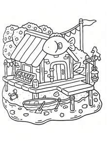 1本COZY CORNER可可主题涂色书，适合成人和儿童，图案醒目易用，简约大图设计，舒缓放松，是圣诞节、万圣节、生日、儿童节、学生用品、返校用品和学校用品的理想之选。[手绘必备] 无需描摹，轻松涂色，缓解压力，涂鸦艺术 - 彩色 - 查看 6