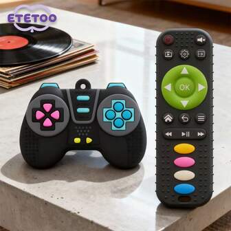 [ETETOO] 硅胶小熊牙胶 & 硅胶电视遥控器牙胶，柔软硅胶，耐咬牙胶