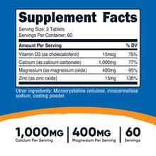 Nutricost Calcium, Magnesium & Zinc Tablets 1,415 Mg, 180 Tablets - Vitamin / Mineral Blend Supplement, 60 Servings - Gluten Free, Non-GMO | Calcium, Magnesium, Zinc, Mineral Blend, Non-GMO, Gluten Free, Lab Tested, Premium Quality - Khác - Xem 2