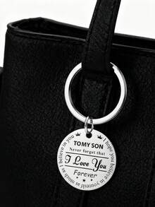 Men's To My Son Stainless Steel Keychain Simple Pendant As A Gift For Son's Backpack Pendant Bag Charm Stocking Stuffers Gifts For Men Men Gifts Phone Charm Keychain Accessories
