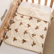 Baby Muslin Blanket, All Season Gauze Air Conditioning Quilt, Children's Cotton Crinkle Fabric Baby Comfort Blanket, Cartoon Pure Cotton - Multicolor - View 11