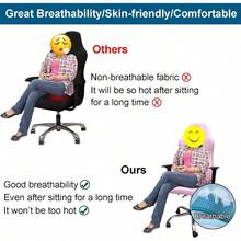 XZGB Gaming Chair Slipcover Stretch Seat Chair Cover For Leather Computer Reclining Racing Ruffled Gamer Chair Protector Pink One-Size - 粉色 - 查看 5