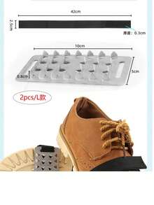 1 paire de crampons à glace faciles à utiliser pour l'extérieur avec 26 dents, couvre-chaussures anti-dérapants pour la neige, avec boucle et crochet, crampons à glace en acier inoxydable, disponibles en plusieurs tailles - Multicolore - Voir 11