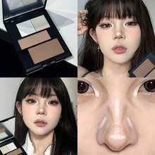 暮光塑形修容盘 - 精准修容，打造自然立体感，阴影效果出色，鼻型修饰，面部轮廓修容盘，新手友好，学生适用，生日、情人节、万圣节、圣诞节、节日礼物 - 彩色 - 查看 2