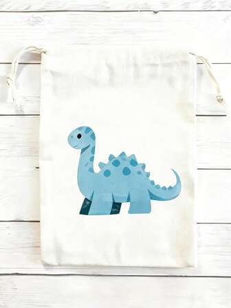 可爱龙狮腕带抽绳礼品袋，可重复使用抽绳收纳袋，适合派对回礼、儿童派对伴手礼包装，卡通可爱精致