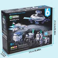 6合1 DIY太阳能机器人拼装套装 - STEM教育科学玩具（3种颜色），8-12岁男孩女孩的完美生日/节日礼物