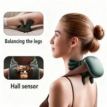 Bionik Heizung Massagegerät, Schulter & Nacken Elektrisch Akupunkt Massage Meister, kabellos tragbares Design, elektrische Deep Tissue 3D Knetmassage Kissen, 3 Geschwindigkeitsstufen, perfektes Halloween oder Weihnachtsgeschenk für Liebste, Freunde und Senioren. - Verschiedenfarbig - Übersicht 9