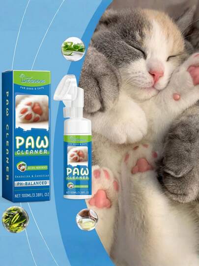2 包装宠物爪子清洁剂，犬猫爪子清洗泡沫，足部护理清洁（随机 2 种款式）