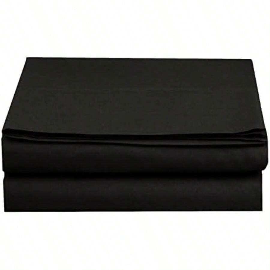 Elegant Comfort - Sábana Plana de Lujo de 1500 Hilos, Calidad egipcia, Libre de Arrugas, 1 Pieza, , , 1(Queen Negro) - Multicolor - Ver 1