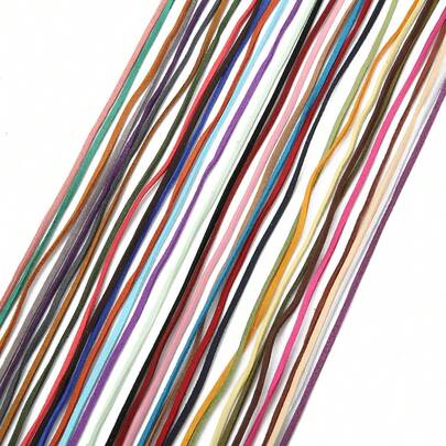 Ahknormailcui 10 pezzi/set 10 metri di corda in velluto coreano, disponibile in più colori, cordoncino piatto  sintetico, per accessori per fiori, confezioni regalo, artigianato, decorazione, creazione di gioielli fai-da-te