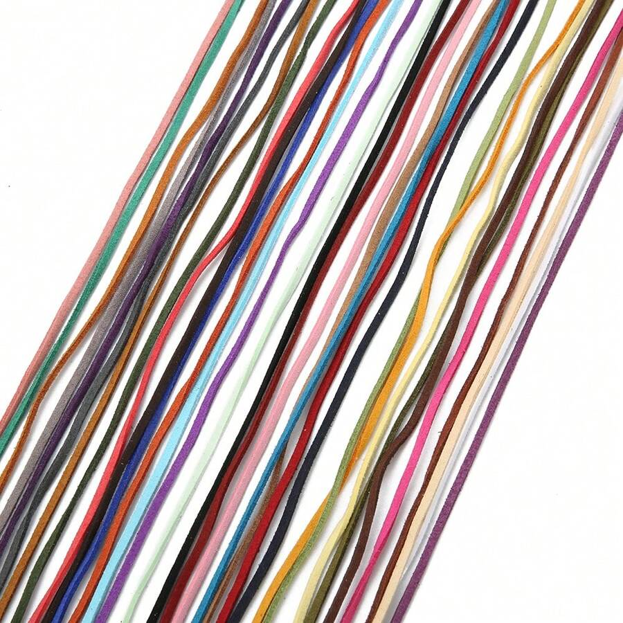 10条/套 10米 韩国绒布绳 多色扁平绒面绳 仿皮绳 适用于花艺丝带礼品包装配件工艺品装饰DIY珠宝制作 - 韓國絨一公尺一條 - 查看 1