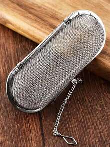 1pc Reusable Stainless Steel Long Handle Spice Filter Net, Suitable For Kitchen, Cookware, Food, Cooking, Camping, Holiday, Beach, Room Decor, Storage, Party, Travel. Kitchen Accessory, Essential Kitchen Tool, Gift For Home Chef. - Silver - View 8