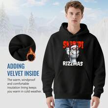 Skibidi Rizzmas Funny Toilet Santa White Elephant Cistmas Hoodie,Soft And Breathable Fabric, Loose Style, Perfect For Concerts And Hiking Trips - 款式1 - 查看 5