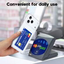 1 pieza Funda protectora de TPU suave con ranura transparente para tarjeta, amortiguador de airbag, resistente a arañazos y a golpes, compatible con Apple 17 Pro/17 Pro Max, Apple Air, 17/16 Pro/16 Pro Max/16 Plus/16/16E/SE4/15 Pro/15 Pro Max/15 Plus/15/14 Pro/14 Pro Max/14 Plus/14/13 Pro/13 Pro Max/13/13 Mini/12 Pro/12 Pro Max/12/12 Mini/11 Pro Max/11/11 Pro/XS Max/XR/XS/X - transparente - Ver 5