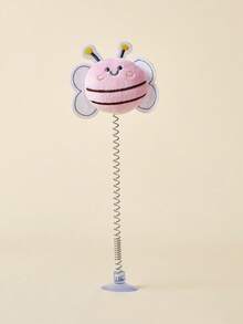 PETSIN 1 件猫玩具蜜蜂形状互动魔杖,陪伴猫咪玩耍,最好用粘合剂粘在玻璃上,以获得更多功能,如果吸盘失去抓力,建议清洗以达到最佳使用效果 - 彩色 - 查看 5