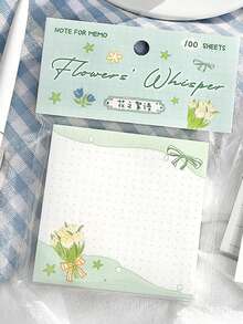 100pcs Afternoon Leisure Illustration Memo Pad, Seine Breeze Series, Suitable For Gifts, Office, Home, Marking, Labels, Classrooms, Entertainment Toys, Student Journals, Creative Vintage Decor Stickers