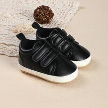 1 Pair 0-1 Years Old Newborn Infant Boy Toddler Shoes, 3-6/8-12 Months Infant Soft Bottom Anti-Slip Casual Shoes - Black - View 7