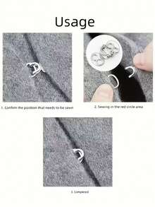 20pcs Metal Alloy Invisible Snaps, Hook Eyes, For DIY Sewing, Handbags, Pants, Skirts, Collars And Jackets, Sewing Accessories And Supplies