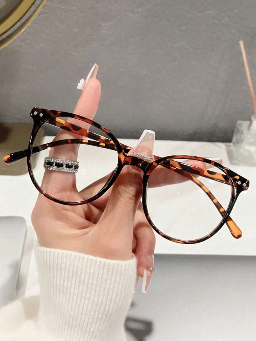 1件装 女士时尚休闲性感豹纹装饰眼镜 - 彩色 - 查看 1