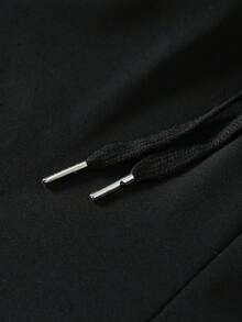 (2PC) Couple's Set Of Fashionable And Casual Printed Hoodies And Sweatpants For Both Men And Women, Autumn And Winter Men's Sportswear, Fashionable And Sportswear Printed, Suitable For Casual Outdoor Sports And Holiday Gift Giving.I'M HER BEAST/I'M HIS BEAUTY - Đen-2 - Xem 4