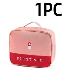 1pc Outdoor Travel Office Carry Large Capacity First Aid Kit, Storage Bag, Portable Medicine Box, Medicine And Pill Storage Container With Pill Pattern, Medicine Bag, Zipper Bag, Y2K Aesthetic Box, Storage Box, Cosmetic Travel Bag, Toiletry Box, Multifunctional Bag, Gift
