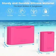 2 Pack Silicone Organizer Insert Compatible With All Bogg Bags, Wallet Holder Accessories, Wallet And Glasses Organizer Bags - Haute Pink - #1-Màu hồng đậm - Xem 2