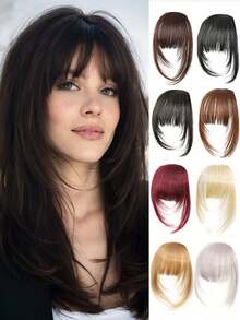 French Layered Bangs Wig, Women's Hairline Wig, Seamless French Bangs Wig, Suitable For Daily Wear, Easy To Wear, Seamless Hair Piece, Multi-Functional Hair Accessory, French Bangs, Natural Looking Wig - Multicolor - View 2