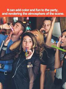 1pc/50pcs-Party Blower, Colored Noise Generator, Squawkers Tassel Noise Generator For Party Playing, Birthday Noise Generator, Birthday Horn Blowing Party Whistle, Suitable For Graduation Ceremonies, Party Events, Christmas, Easter And Other Parties,Christmas - Multicolor - View 4