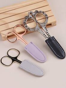 Estuche protector de cuero para cortaúñas, funda portátil para tijeras, adecuado para diferentes tijeras, pinzas, cortaúñas y otras herramientas, para almacenamiento y protección, aplicable para uso en salón de manicura y hogar - Multicolor - Ver 9