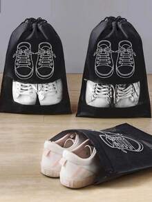 Conjunto de 20 Sacos Organizadores para Sapatos, à Prova de Poeira, com Fecho de Cordão, Transparentes e Impermeáveis, Ideais para Viagens, Atividades ao Ar Livre e Passeios.