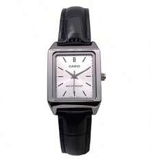 Casio Đồng hồ vuông cổ điển | Đồng hồ nữ dòng LTP-V007 - Mặt số trắng cổ điển & mặt số vàng retro / Dây da đen / Phong cách thanh lịch tối giản / Phù hợp công sở / Phụ kiện thời trang / Quà tặng thương hiệu / Quà tặng ngày Valentine / Phong cách lịch lãm / Giống như phong cách của các blogger - LTP-V007L-9E LTP-V007L-7E1 - Bạc - Xem 8