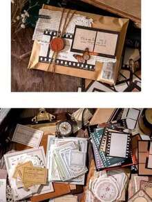 Retro Film-Style Handmade Notebook Decoration Materials, Office Stationery - Multicolor - View 4
