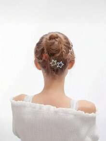 Girl's Hair Clip Kit - Star-Themed Children's Hair Clips, Cute Gift - Colorido (12 peças) - 查看 3