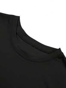 Men'S Casual Athletic T-Shirt - "DAKINE" Print, Short Sleeve Crew Neck, Lightweight Polyester, Summer Outdoor Wear For Men, Casual Summer Wear | Graphic Tee | Knit Construction, Workout Shirts - màu đen - Xem 3