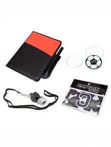 1 Set Soccer Referee Supplies, Referee Equipment Including Red/Yellow Cards, Whistle, Armband, Referee Tools - Multicolor - View 15