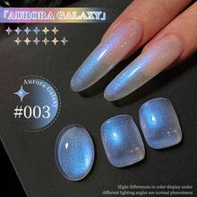 XEIJAYI 1 Stück 15 ml Sternenhimmel-Galaxie-Effekt Eisgel-Nagellack, um den Aurora-Katzen-Look mit UV-LED-Aushärtung & Abweichen für Zuhause und Salon Nagelkunst zu erhalten