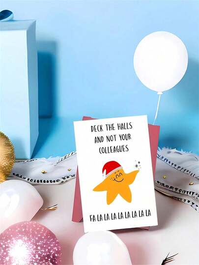 1/10 Piece Fun Christmas Card (With Envelope) - Decorate Your Living Room, Not Your Colleagues! Star Cartoon Design, The Perfect Holiday Card For Friends, Family, Husband, And Son | Fun Design | Holiday Greetings | Holiday Gifts