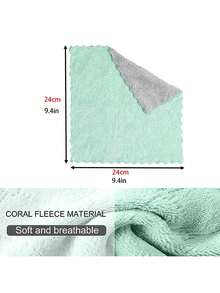 5 piezas de paños de limpieza XL de colores aleatorios, gruesos, suaves, de secado rápido y sin aceite, toallas de microfibra fáciles de limpiar, ideales para la cocina, el restaurante, la mesa, el lavado de autos y el pulido, cocina, baño, hogar, artículos del hogar - Multicolor - Ver 10