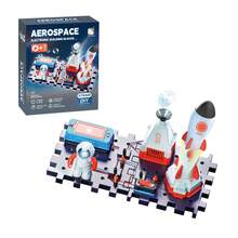 电子积木物理电路组装科学实验益智玩具 / 多件套拼图科学教育 / 红绿灯 + 行星灯 + 电路迷宫 + 铃声 + 警示灯 + 风扇旋转 + 声控录音，适合男孩和女孩作为完美的礼物