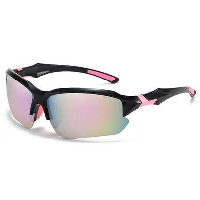 骑行眼镜，时尚眼镜，山地车公路车户外运动骑行钓鱼跑步高尔夫沙滩棒球单镜片眼镜，黑色镜框