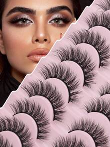 10 pares de pestañas postizas de visón 3D naturales, esponjosas, suaves y gruesas, con rizado. Pestañas postizas largas y voluminosas, multicapas y dispersas, para uso diario, fiestas, bodas y noches de fiesta. Cómodas de llevar, con puntas abiertas que alargan y dan un aspecto natural y realista, de larga duración.