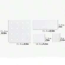 1 pieza Tablero de almacenamiento montado en la pared de fácil instalación - Tablero de clavijas sin taladro para ollas, especias y talla grande - Perfecto para la organización de la cocina y el baño, temporada de regreso a clases - Blanco - Ver 2