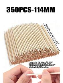 500支/350支/200支 114毫米指甲角质层推棒，木质设计彩绘棒，卸甲油，橙木棒，美甲工具，指甲贴纸，打蜡，刮蜡，彩绘 - 銅色 - 查看 13