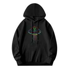 HOT Space Alien UFO Neon Lights Rave Alien Lovers Hoodie MM Hoodie - Style 5 - View 1