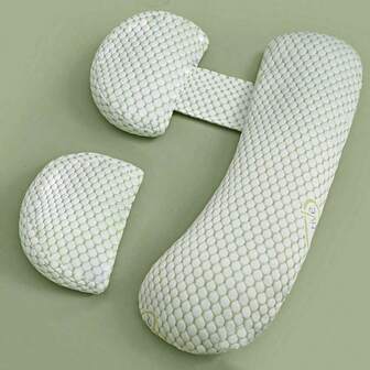 U-Shaped & H-Shaped, Adjustable Convertible Design To Support Lumbar, Back And Belly During Pregnancy, Helps Relieve Fatigue. Postpartum Waist And Belly Support Pillow For Side Sleeping