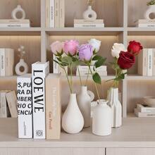 6 szt. sztucznych róż, sztuczne kwiaty, sztuczne róże do dekoracji, bukiety ślubne DIY, ozdoby stołu, dekoracje na wieczór panieński, walentynki, baby shower, dekoracje do domu, dekoracje tortów i dekoracja stołu w salonie, sztuczne rośliny, dekoracje jesienne, dekoracje do pokoju, biurka, ogrodu, dekoracje do pokoju, prezenty na Walentynki, kwiaty na nadgarstek dla panny młodej, urodziny, ukończenie szkoły - Wielokolorowe - Zobacz 2