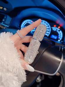 Sticlă de parfum reîncărcabilă de 10 ml pentru călătorie, sticlă cu pulverizator etanșă, sticlă de apă pentru machiaj (decorație din cristal + pulverizator rotativ) - Multicolor - Vizualizare 6